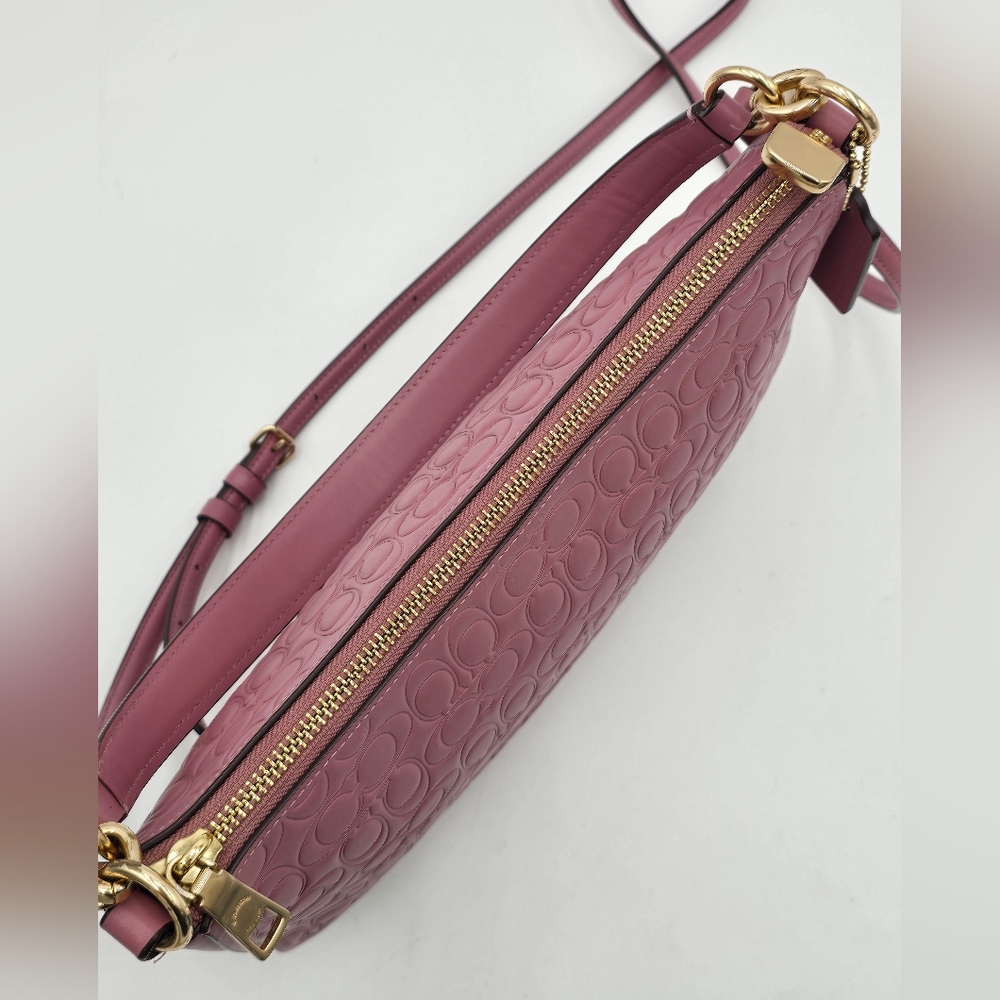 Coach Teri Hobo In Signature Embossed Leather, EUC - Picture 7 of 15